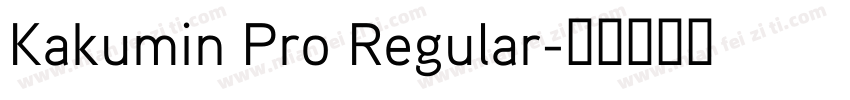 Kakumin Pro Regular字体转换